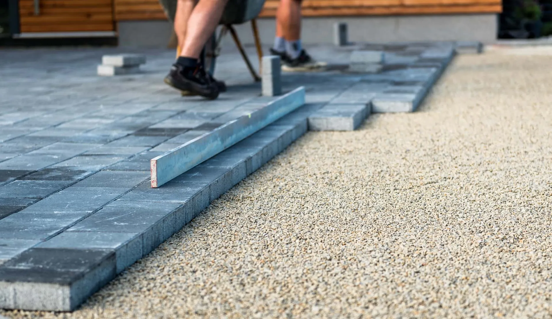 Block paving in progress