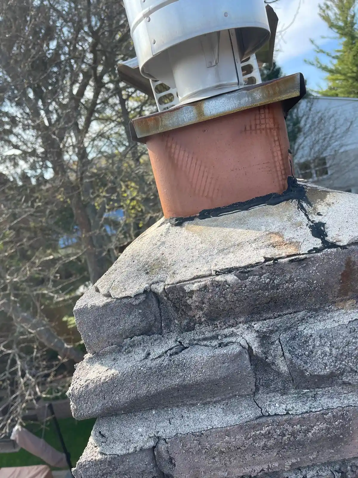 Chimney crack after