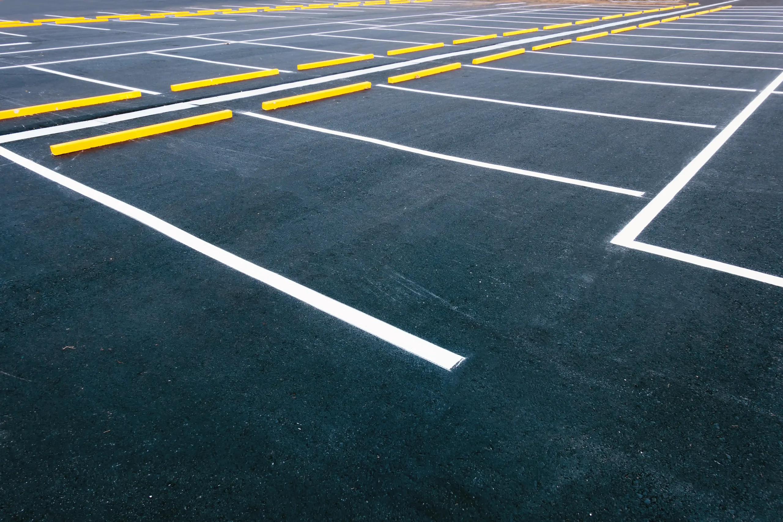 Parking Lot with Security Barriers